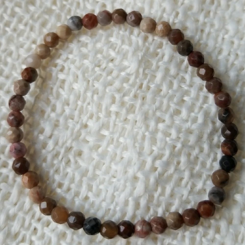 Real gemstone yoga bracelet